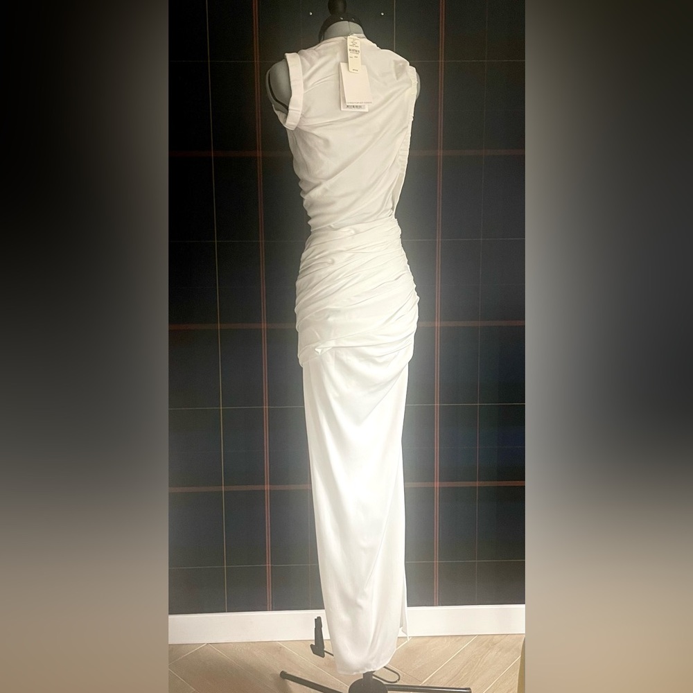 🚫Sold🚫NWT Christopher Esber Christo Wrapped Tank Dress, faille fabric, white, XS - Picture 5 of 16
